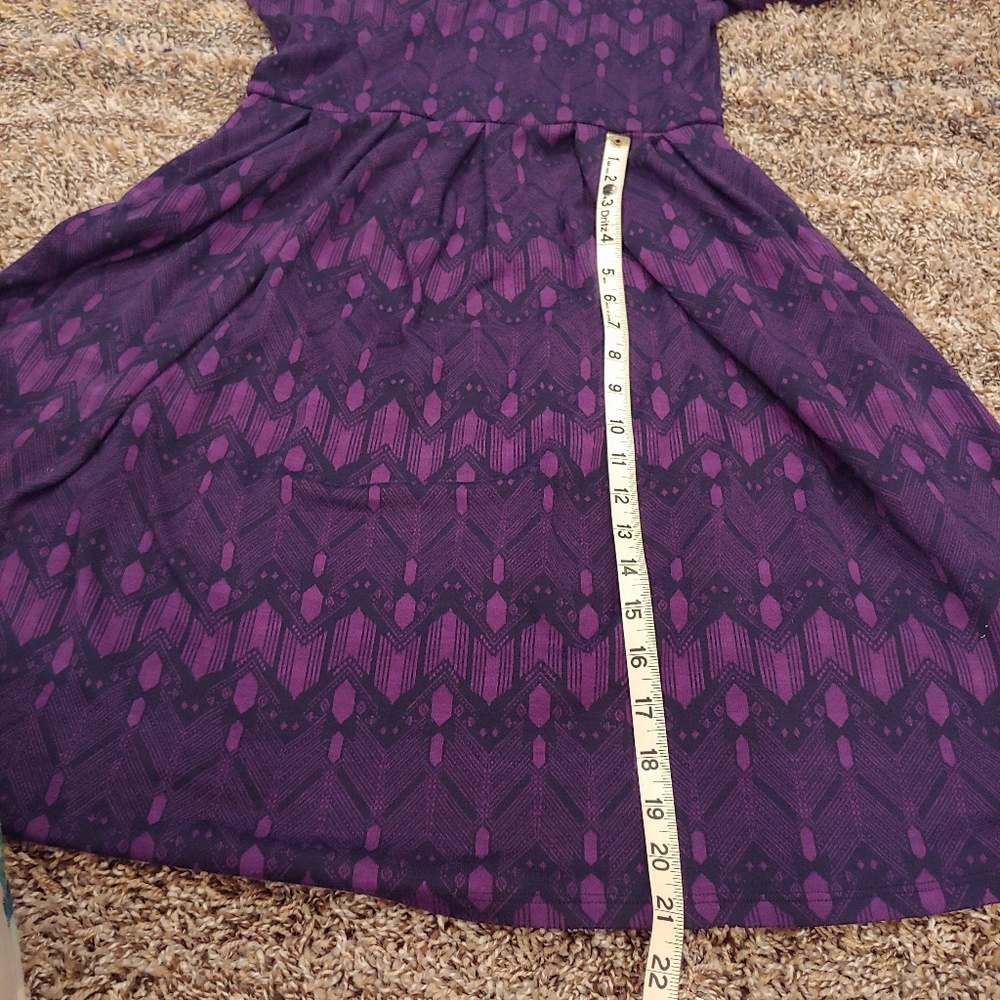 LuLaRoe Amelia Purple Black Dress - Picture 6 of 7